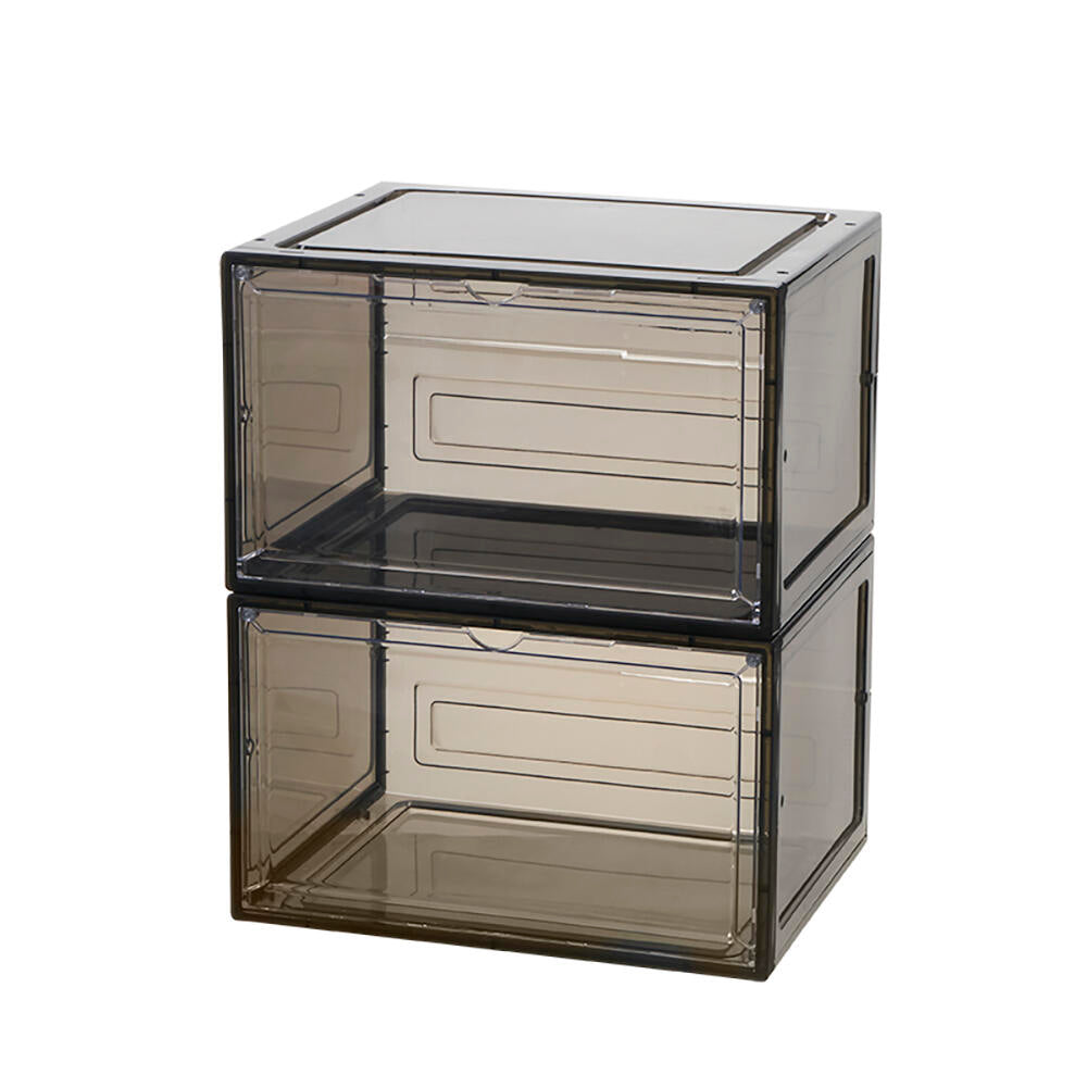 Pack 4 Cajas para Sneakers - Transparentes Plegables con Puerta Magnética hasta Talla46