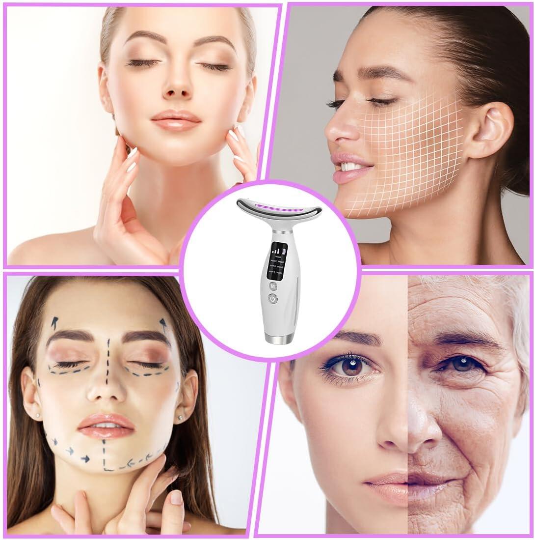 Masajeador Facial y Cuello Efecto Lifting - 3 Luces LED
