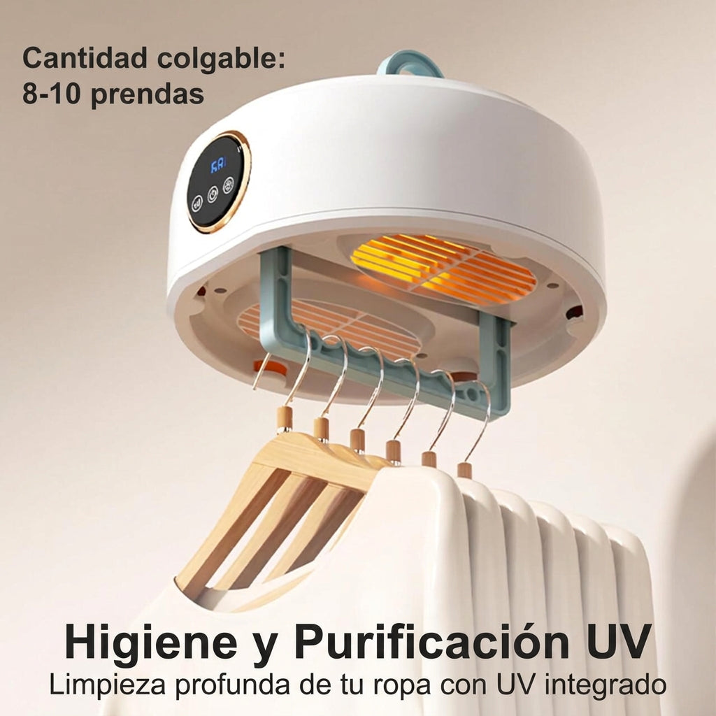 Secador Eléctrico Portátil de Diseño Plegable con Percha