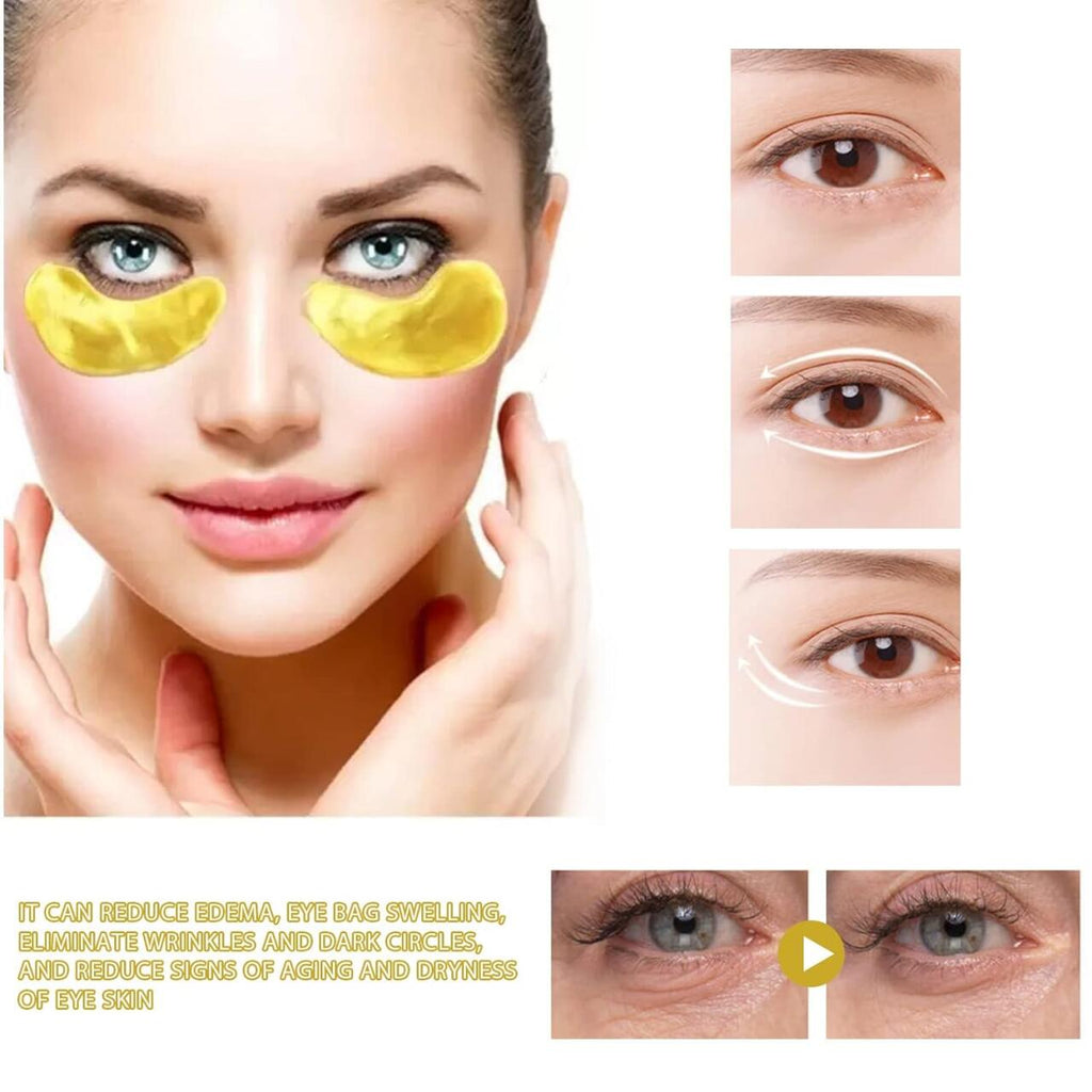 Parches de Oro 24K para Ojos – 60 Pcs