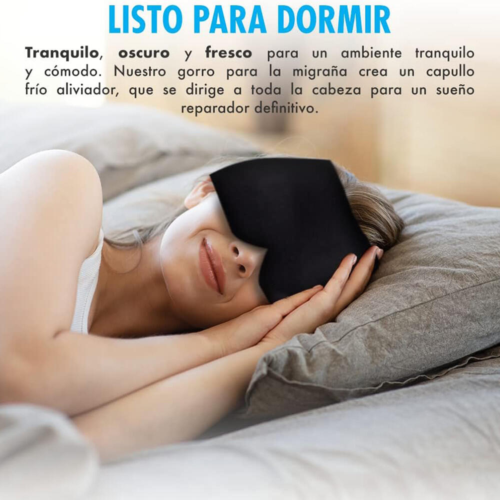Pack 2x1 Alivio Dolor - Gorro Gel Frío Migraña + Rodillera Gel - Terapia Frío/Calor