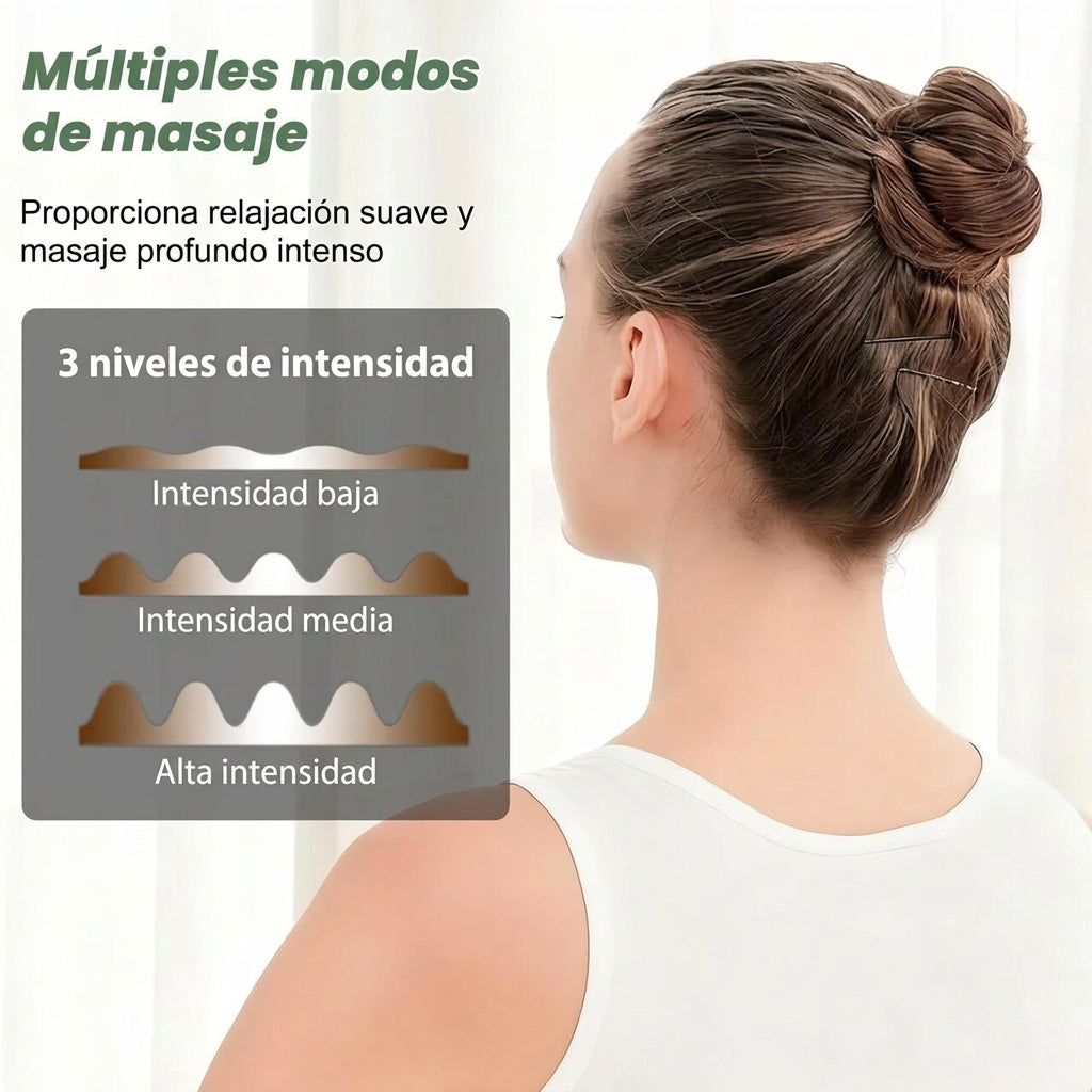 Masajeador Cervical y Espalda 4D con Calor - Mano Biónica - Alivio Instantáneo Cuello