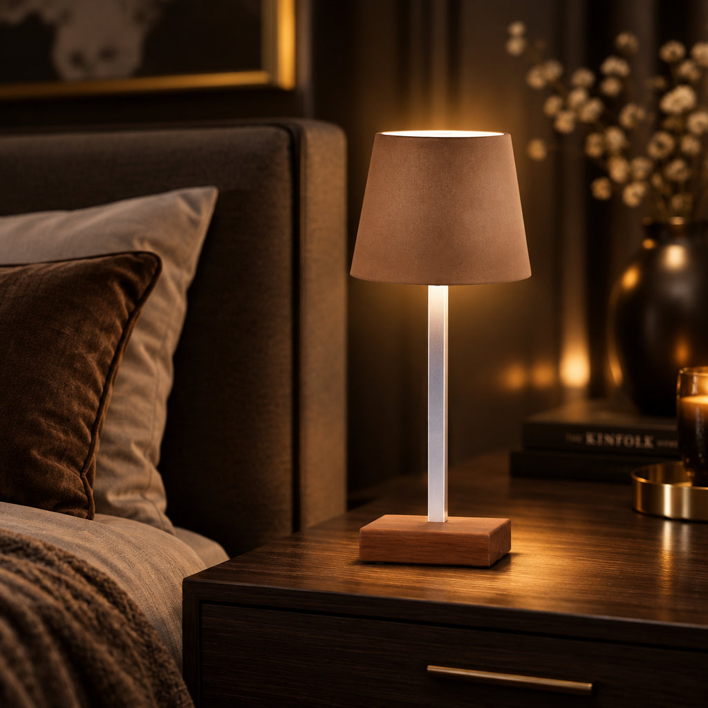 Lámpara de mesa táctil LED regulable y minimalista