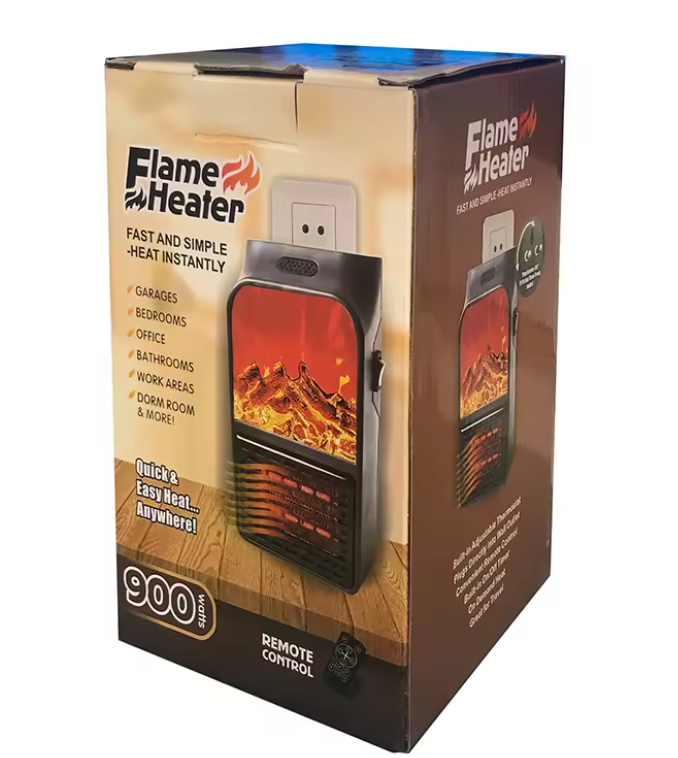 Calefactor Eléctrico Portátil Enchufable con Mando a Distancia