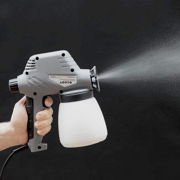 Pistola para Pintar Eléctrica 700W con Depósito 800ml, 3 Boquillas y Flujo Regulable