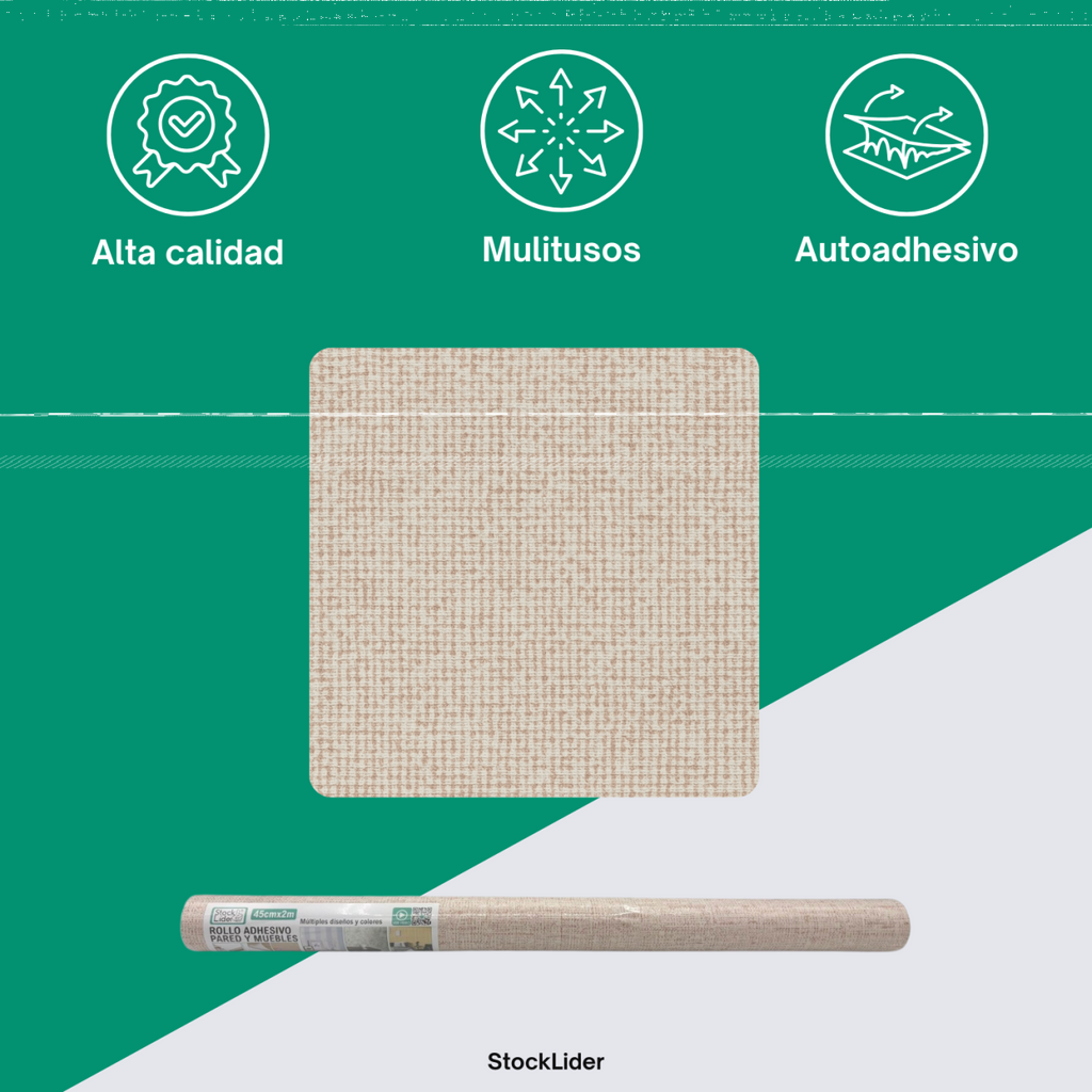 Rollo adhesivo pared y muebles 45cm x 2m
