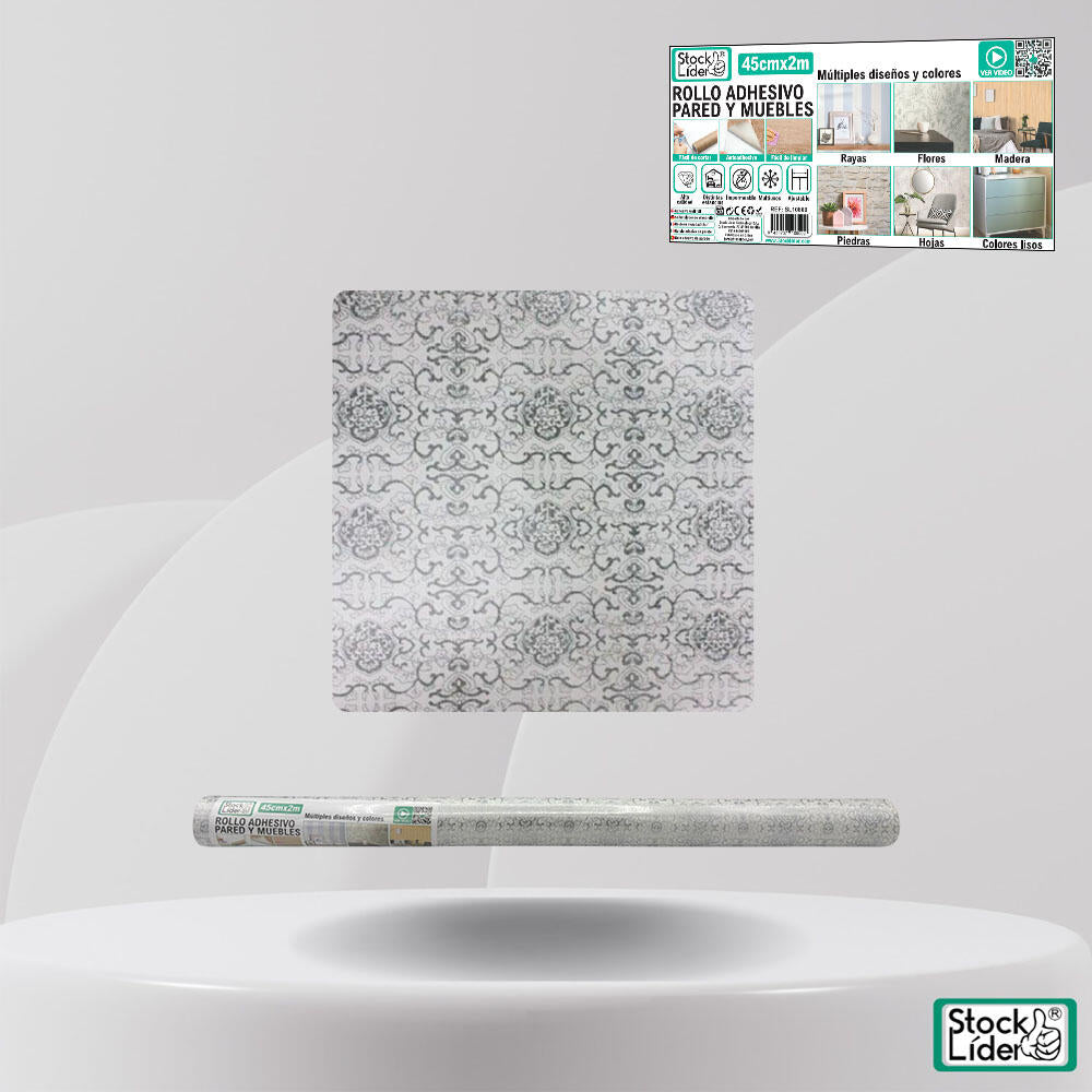 Rollo adhesivo pared y muebles 45cm x 2m