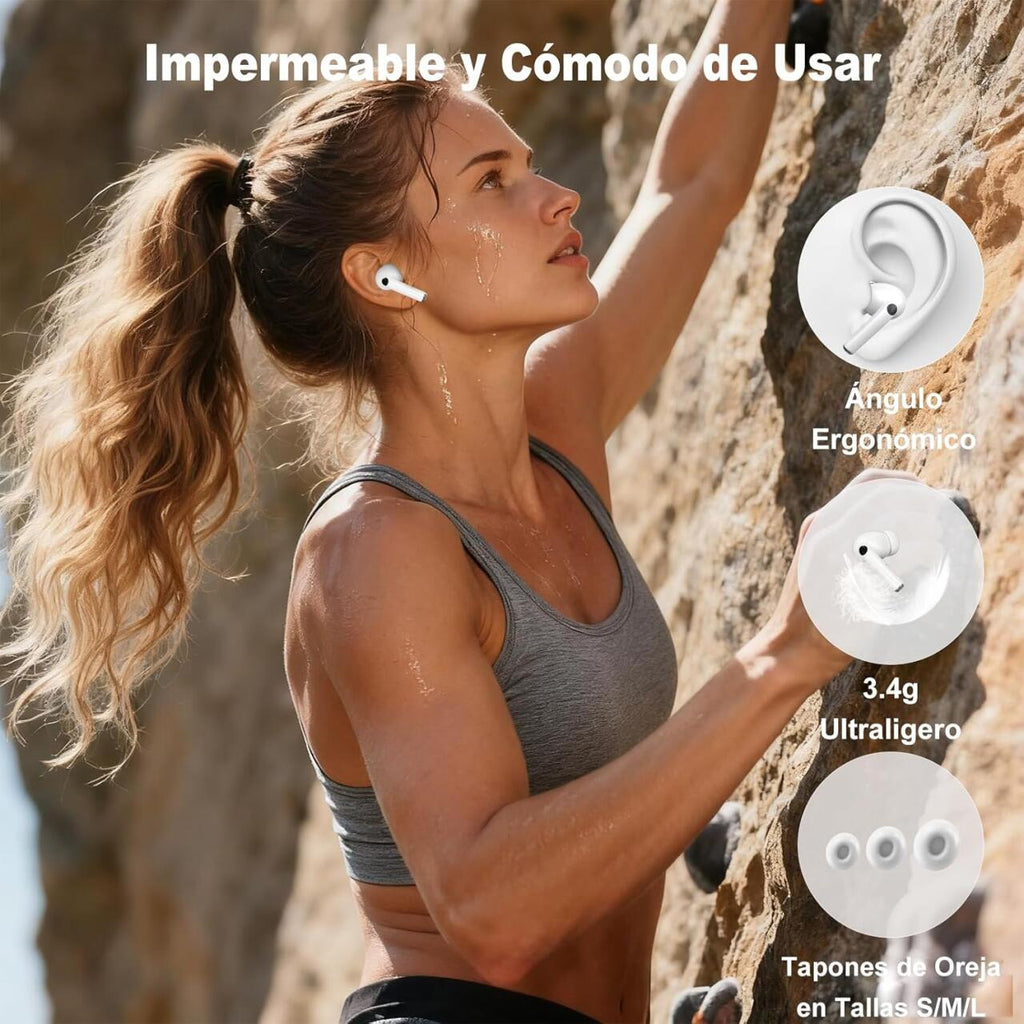 Auriculares Bluetooth Pantalla Táctil Cancelación de Ruido Impermeables