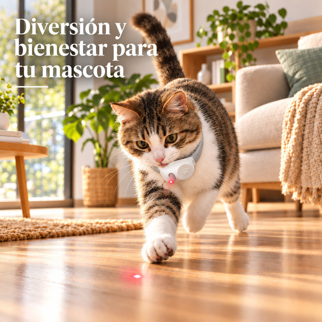 Juguete Láser Automático para Gatos - Collar Interactivo