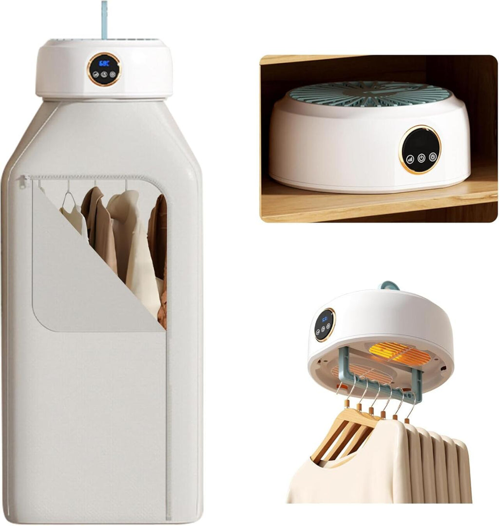 Secador Eléctrico Portátil de Diseño Plegable con Percha