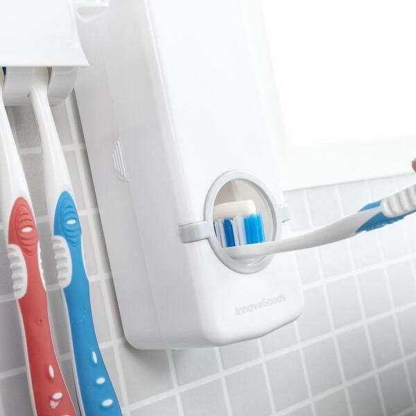 Dispensador de Pasta Dental con Soporte Cepillos