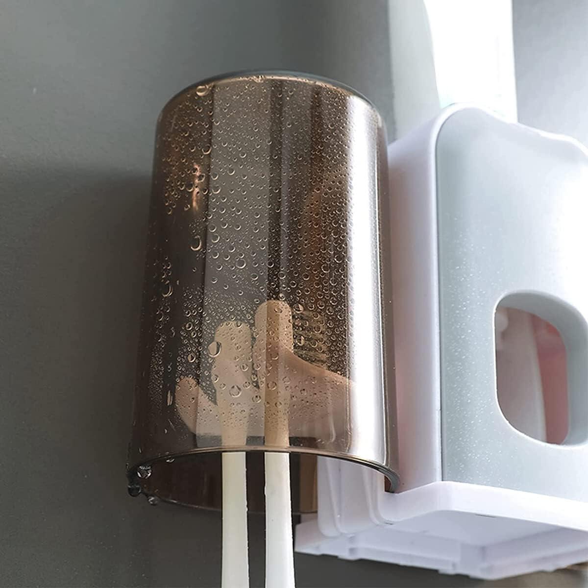 Soporte de Cepillo de Dientes con Dispensador Automático de Pasta y Vasos
