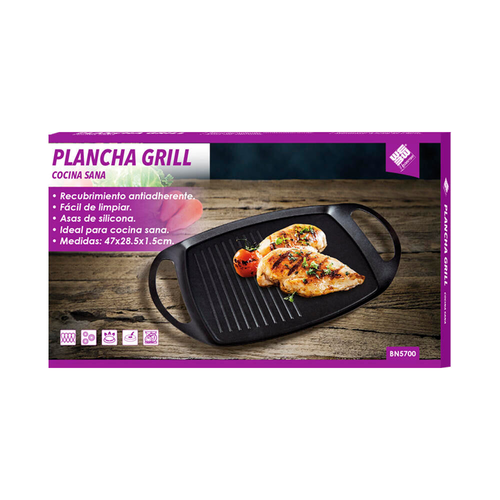 Plancha Grill 47 cm Con Revestimiento De Piedra