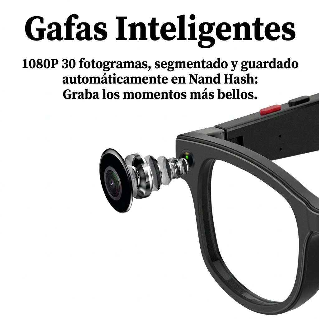 Gafas Inteligentes con IA 📷 - Traducción en Tiempo Real + Cámara + Llamadas Bluetooth