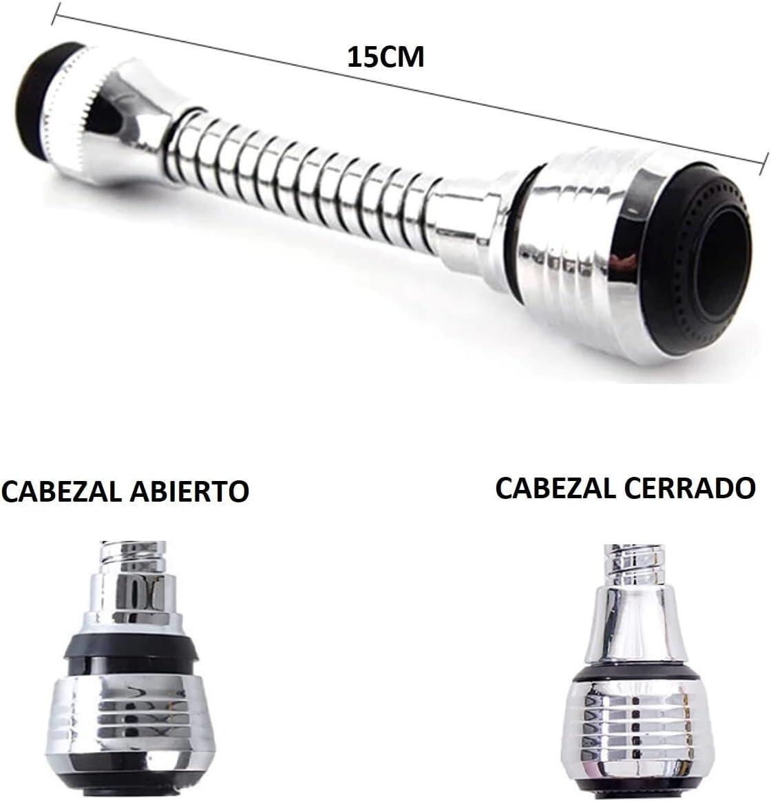 Aireador Flexible para Grifo Extensible Anti-Salpicaduras 360º