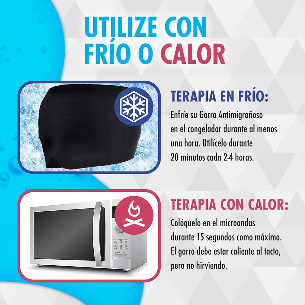 Pack 2x1 Alivio Dolor - Gorro Gel Frío Migraña + Rodillera Gel - Terapia Frío/Calor