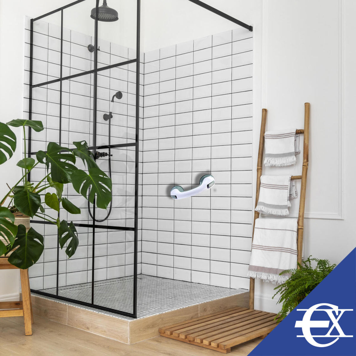 Agarradera de Baño con Ventosa - Antideslizante Ducha y Bañera