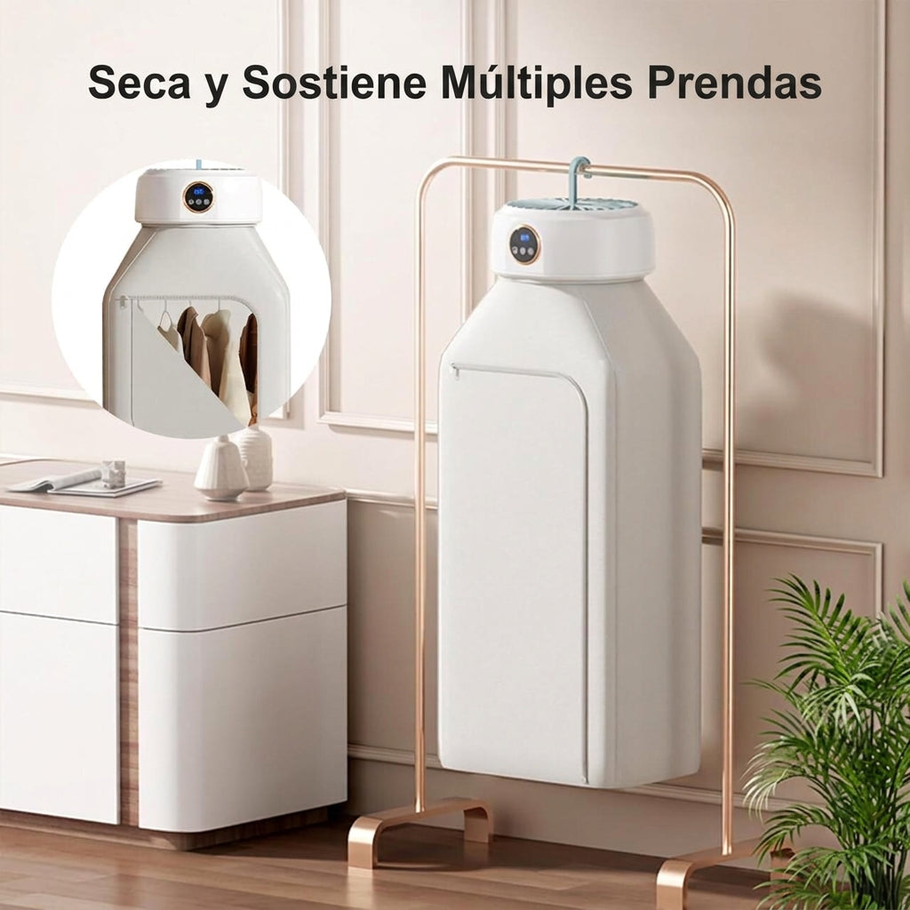 Secador Eléctrico Portátil de Diseño Plegable con Percha