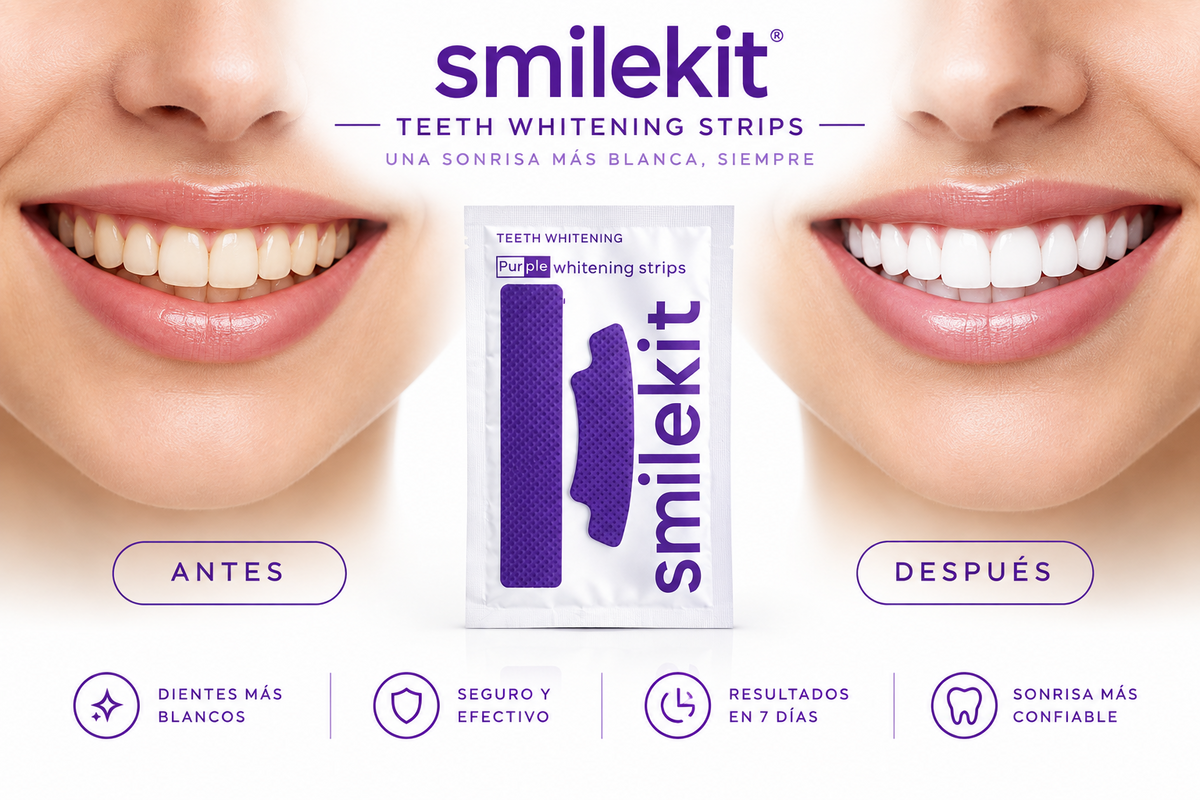Tiras Blanqueadoras Moradas Smilekit