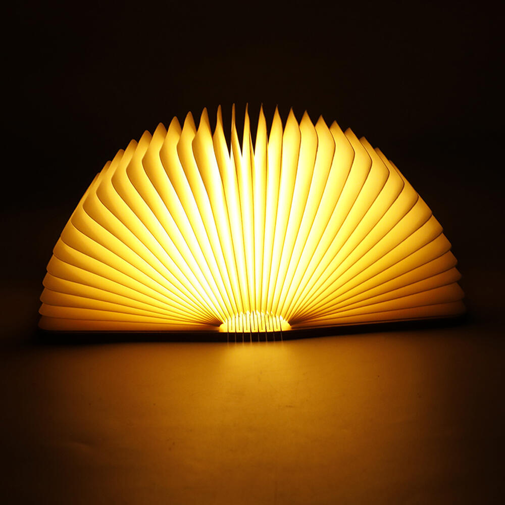 Lámpara Libro Plegable Madera LED