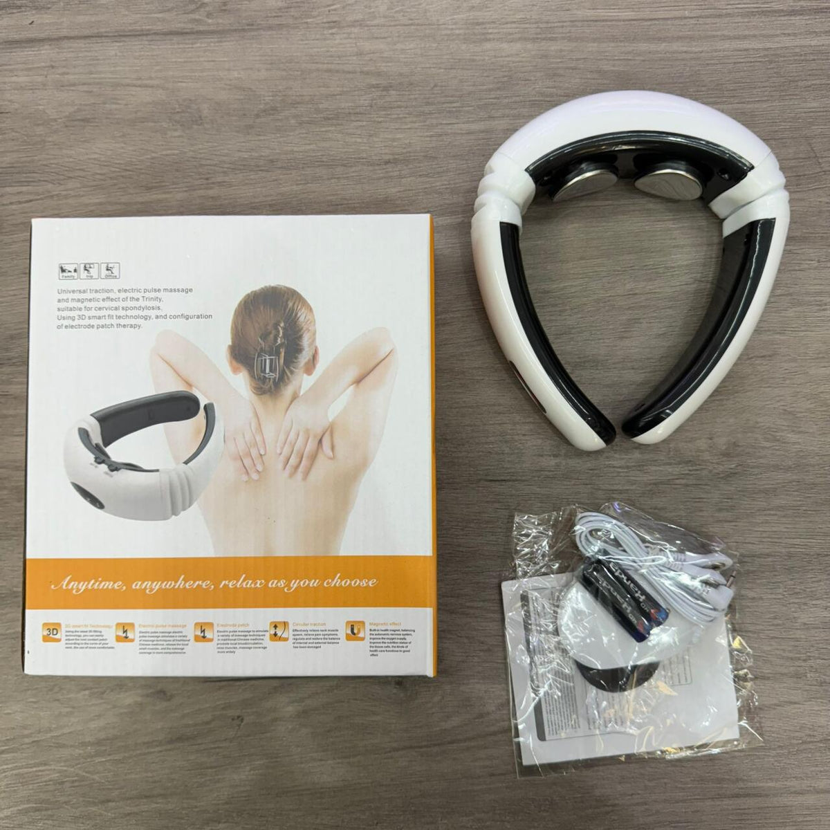Masajeador Cervical Eléctrico EMS - 3 Modos - Alivio Cuello con Pulsos y Calor