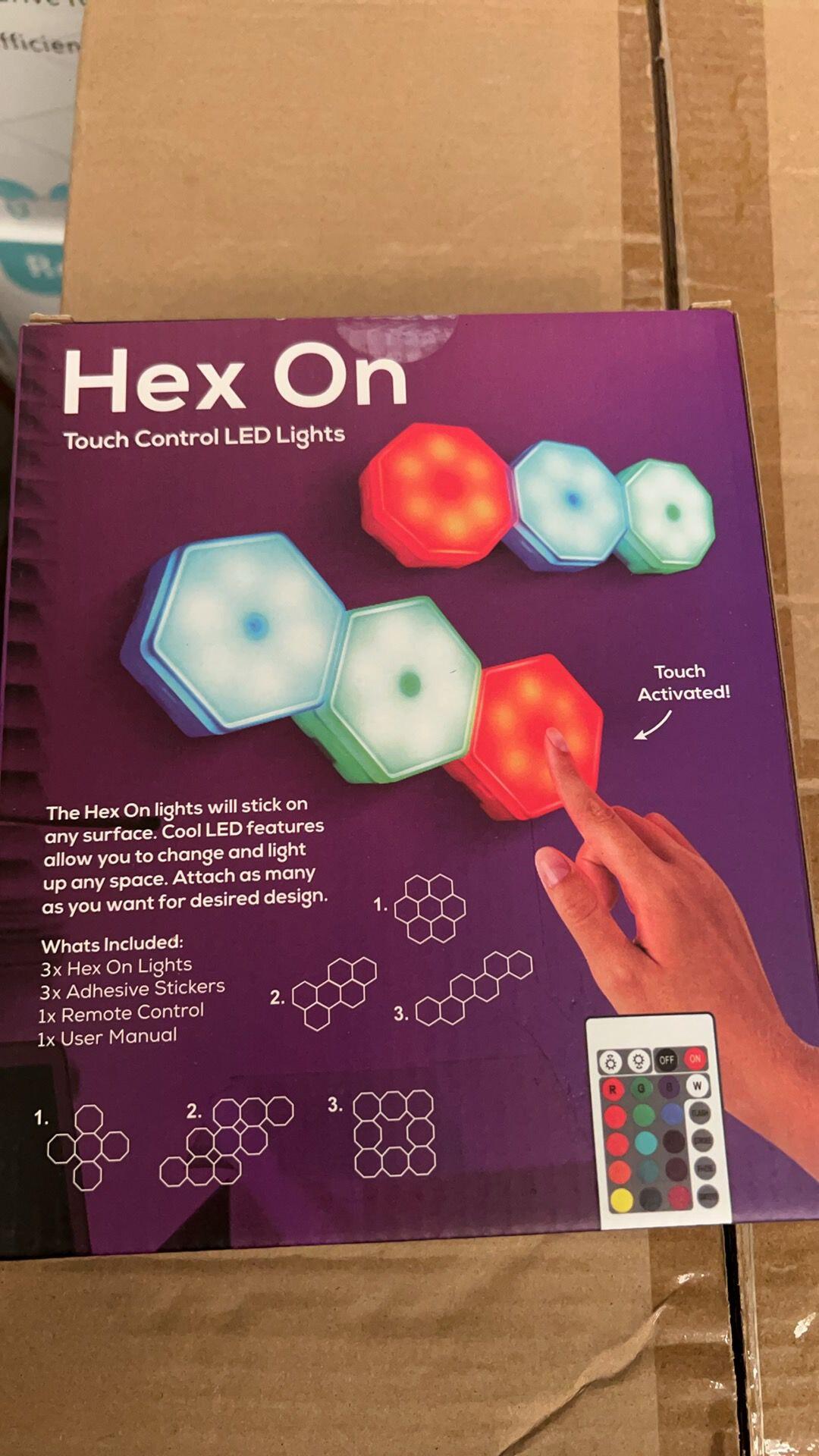 Panel LED Hexagonal Táctil - Luces RGB con Mando 6 Piezas