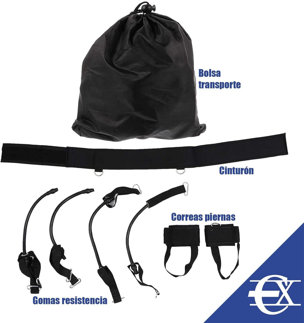 Kit vertical de gomas elásticas de resistencia para tren inferior