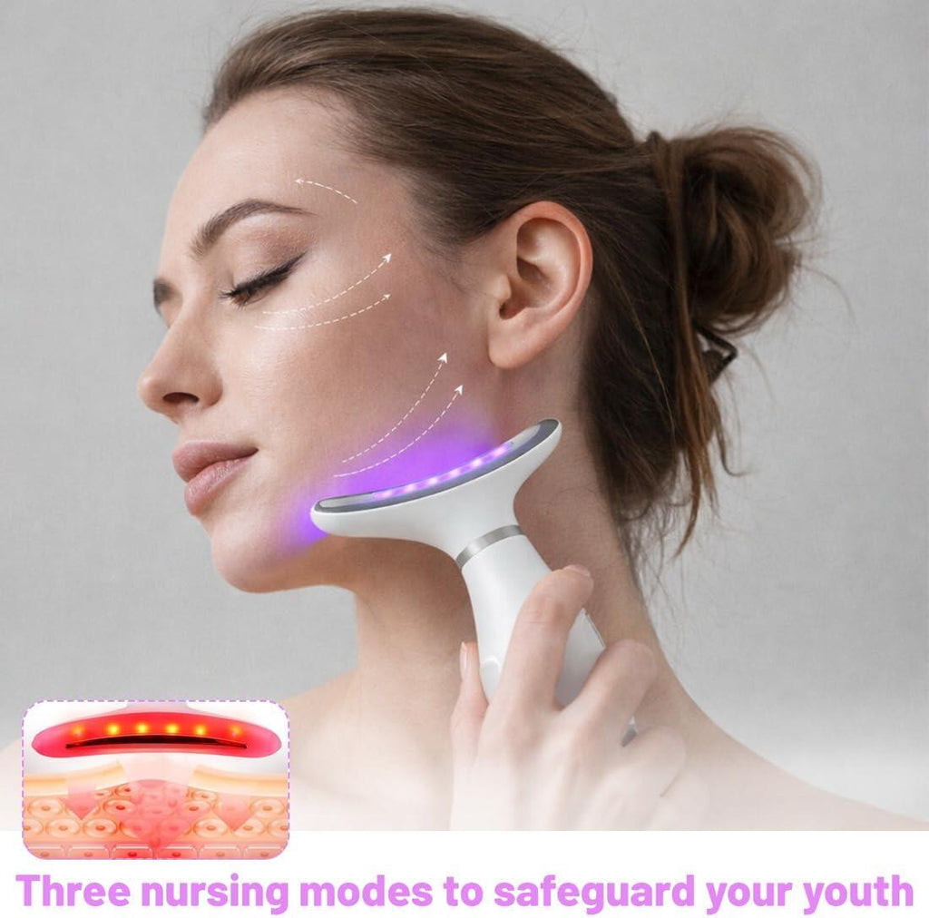 Masajeador Facial y Cuello Efecto Lifting - 3 Luces LED