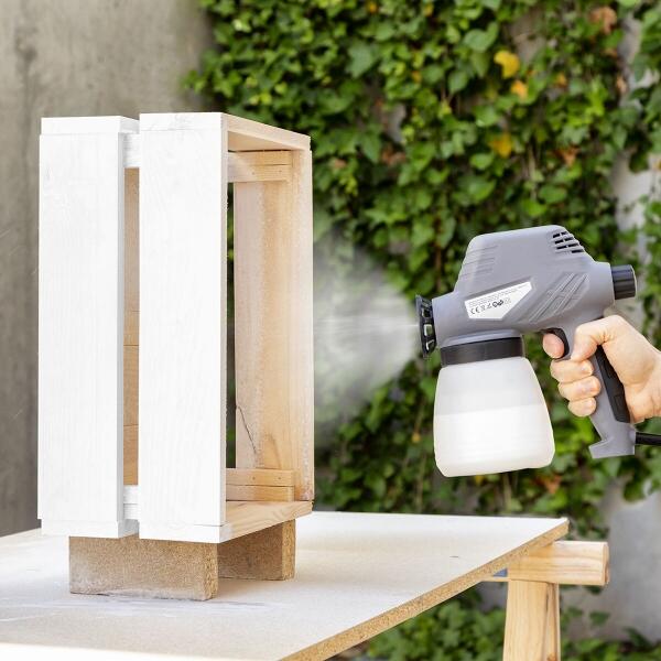 Pistola para Pintar Eléctrica 700W con Depósito 800ml, 3 Boquillas y Flujo Regulable