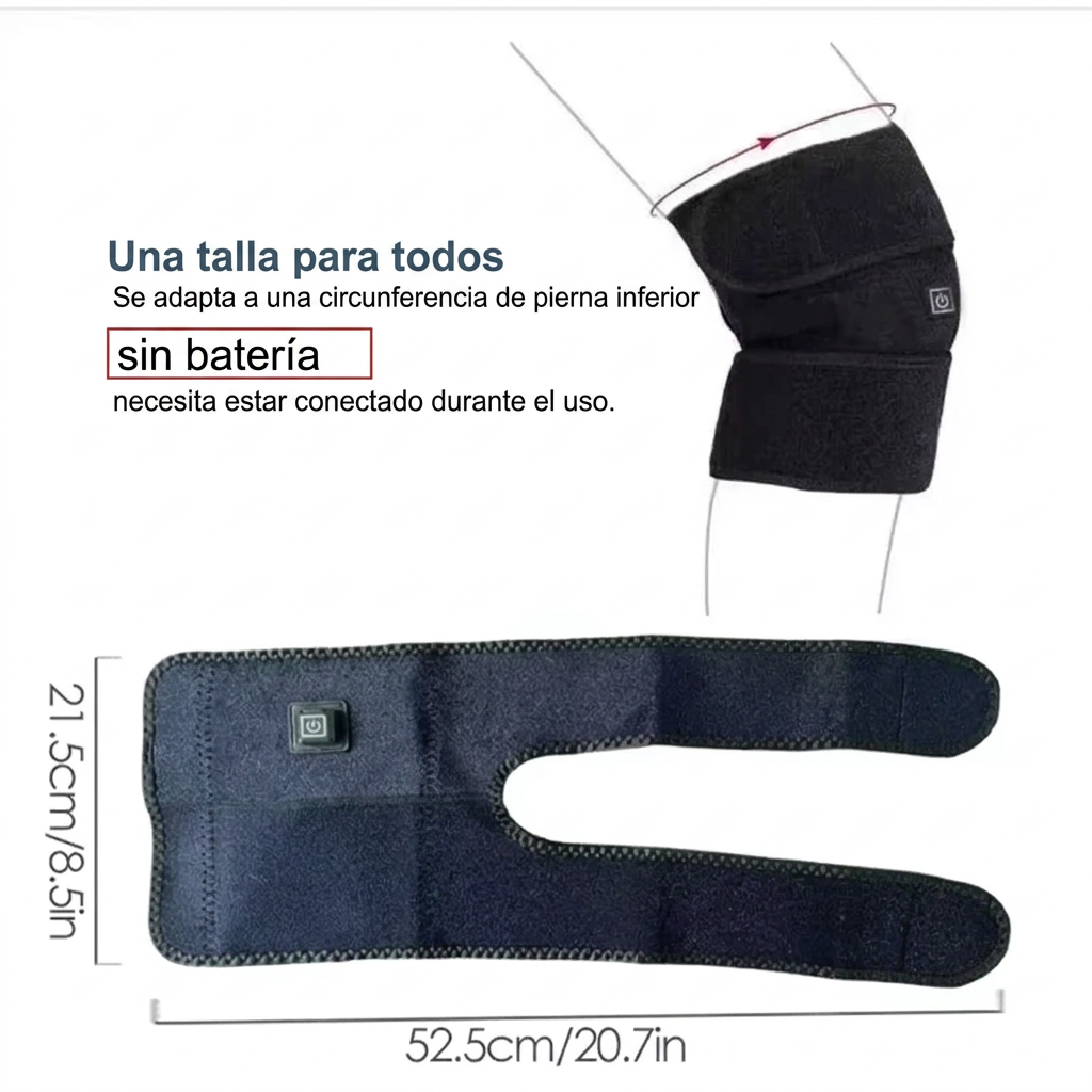 Rodillera Térmica USB con Calor - Alivio Rodilla y Artrosis