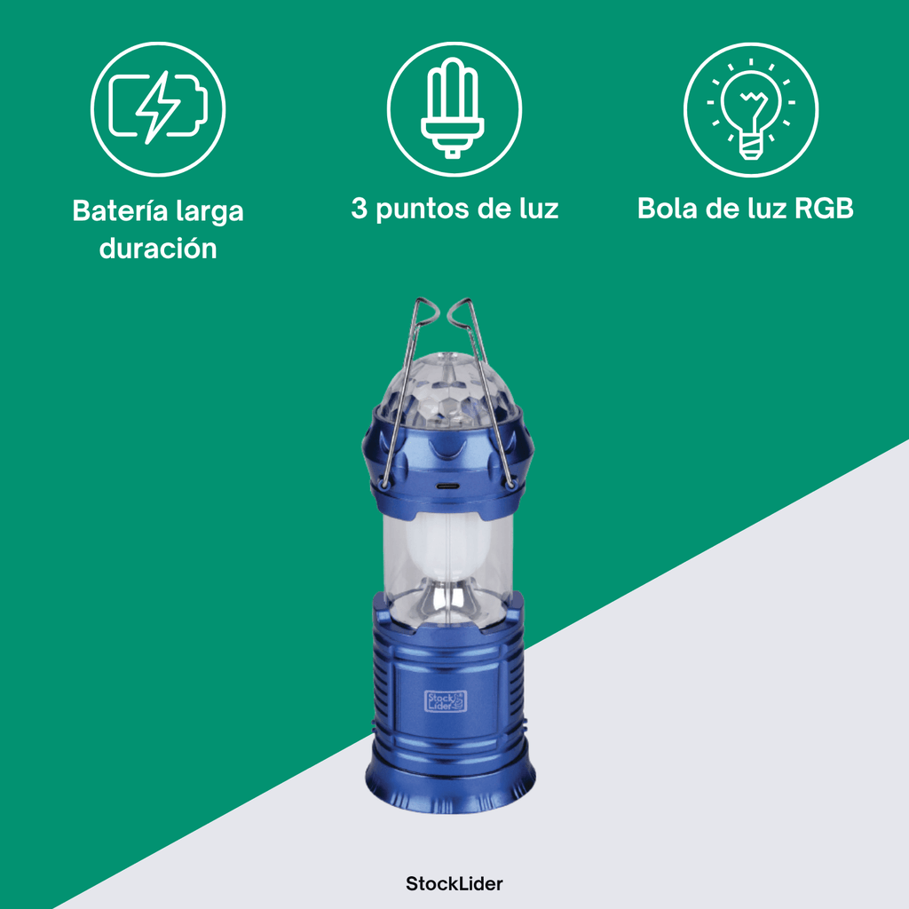Lámpara Camping Solar 4 en 1