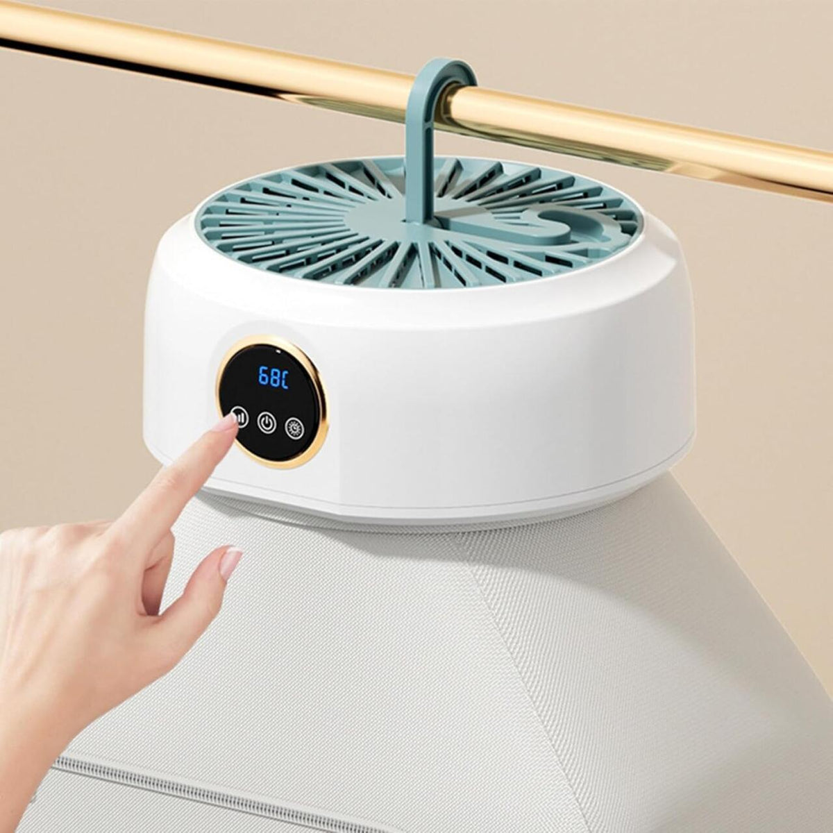 Secador Eléctrico Portátil de Diseño Plegable con Percha