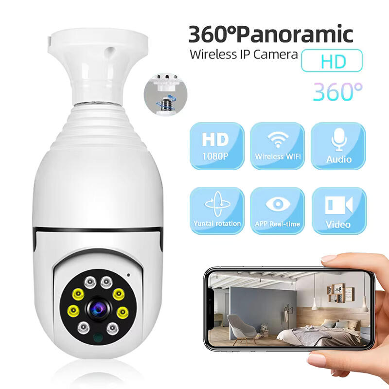 Cámara Bombilla 360º PRO - Visión Nocturna a Color y Seguimiento Automático