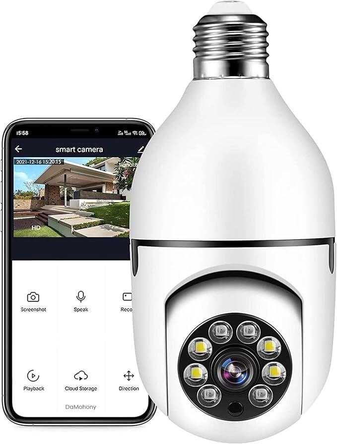 Cámara de Vigilancia Bombilla 360º - Vigila Tu Casa Desde el Móvil