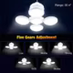 Lampara Solar de Emergencia Plegable - Bombilla LED Solar + USB 4 Modos