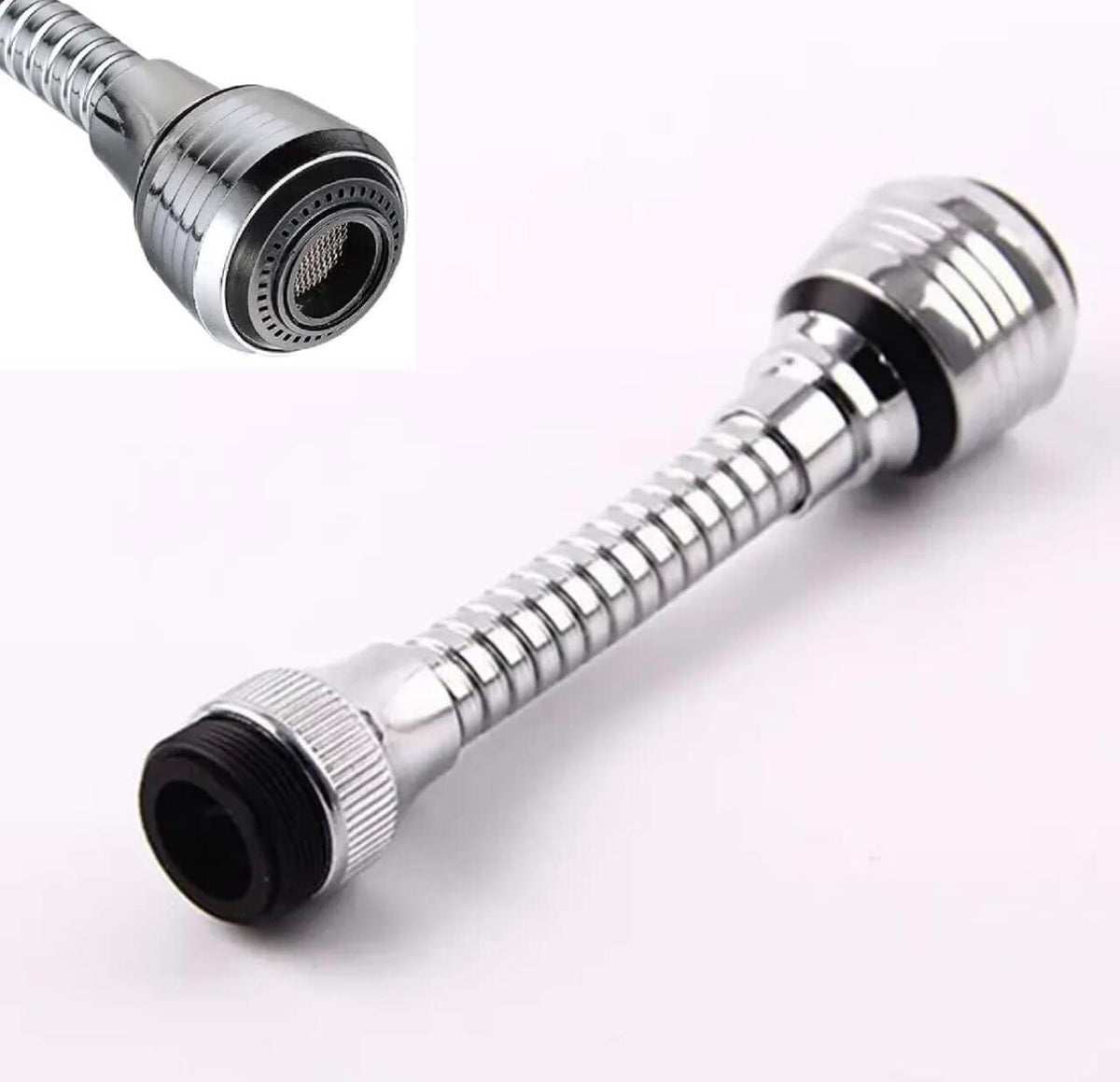 Aireador Flexible para Grifo Extensible Anti-Salpicaduras 360º