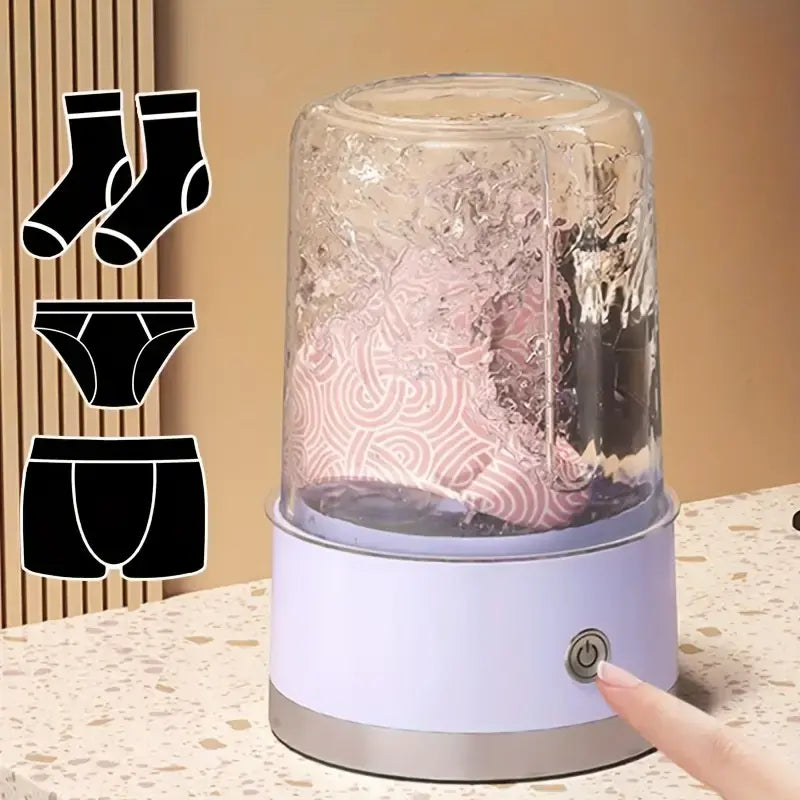 Mini Lavadora Portátil Inalámbrica para Ropa Interior y Calcetines