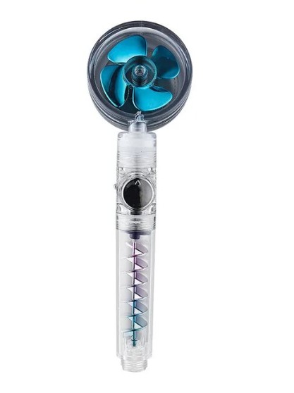 Alcachofa Ducha Turbo Hélice - Alta Presión con Filtro y Ahorro Agua 360º