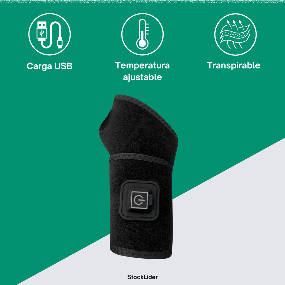 Muñequera Térmica USB - Alivio Dolor Muñeca y Túnel Carpiano