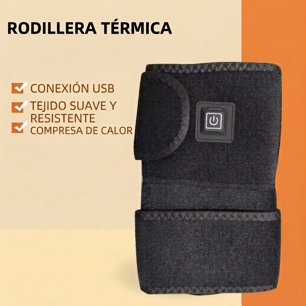 Rodillera Térmica USB con Calor - Alivio Rodilla y Artrosis
