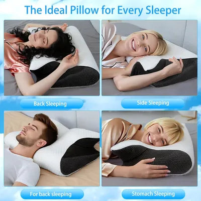 Almohada Cervica Mariposa Memory Foam - Funda Gratis Incorporada