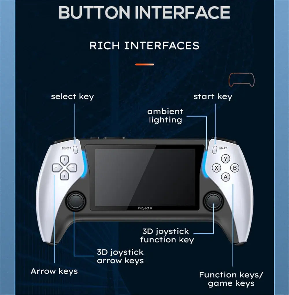 Consola de Juegos Portátil X9 - Pantalla IPS HD, Más de 20,000 Juegos