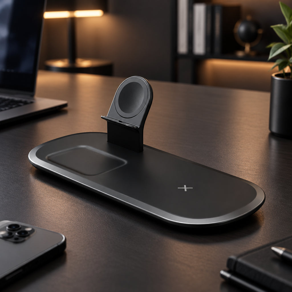Cargador Inalámbrico 3 en 1 - Cargador para Iphone, Apple Watch y Airpods