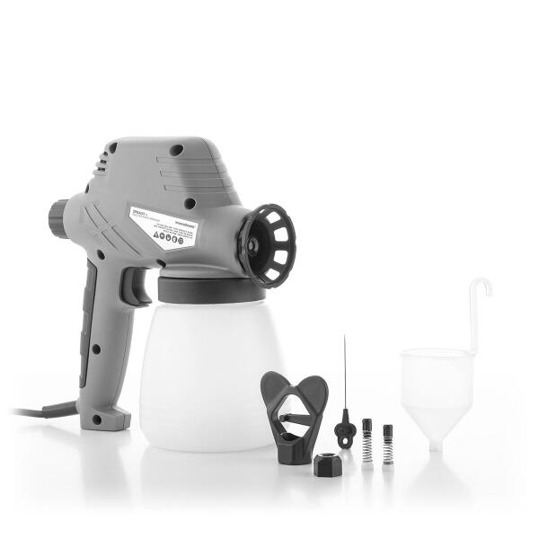 Pistola para Pintar Eléctrica 700W con Depósito 800ml, 3 Boquillas y Flujo Regulable