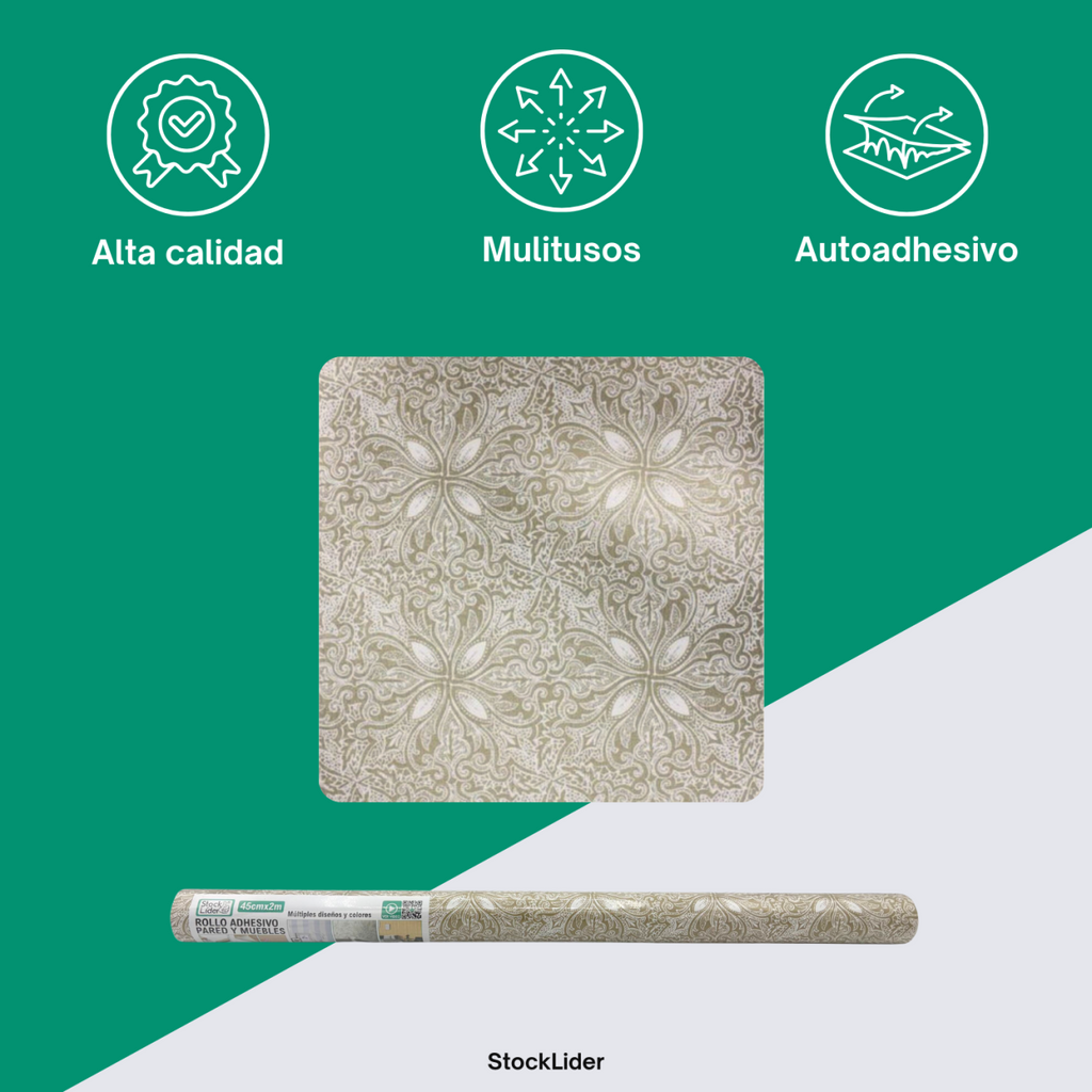 Rollo adhesivo pared y muebles 45cm x 2m