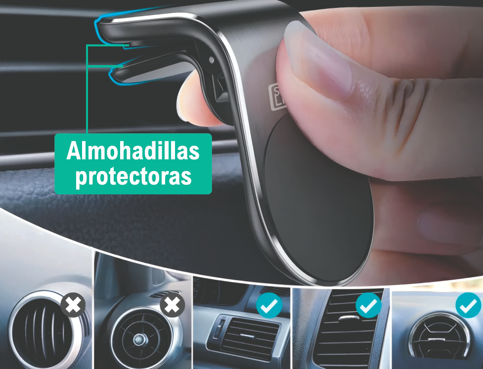 Soporte Magnético para Coches - Rejilla de Ventilación