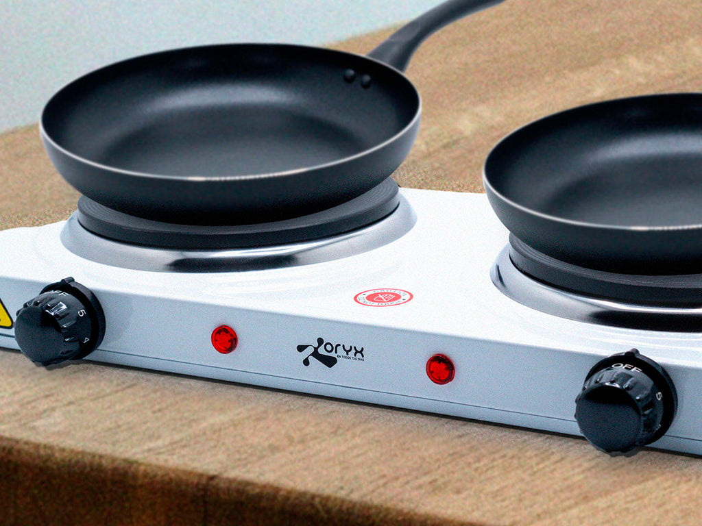 Cocina Eléctrica Portátil Doble 2000W Hornillo Eléctrico Doble Placa