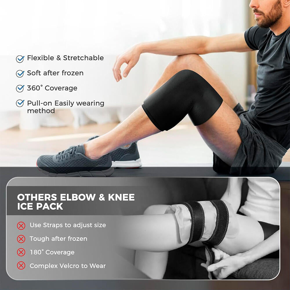 Pack 2x1 Alivio Dolor - Gorro Gel Frío Migraña + Rodillera Gel - Terapia Frío/Calor