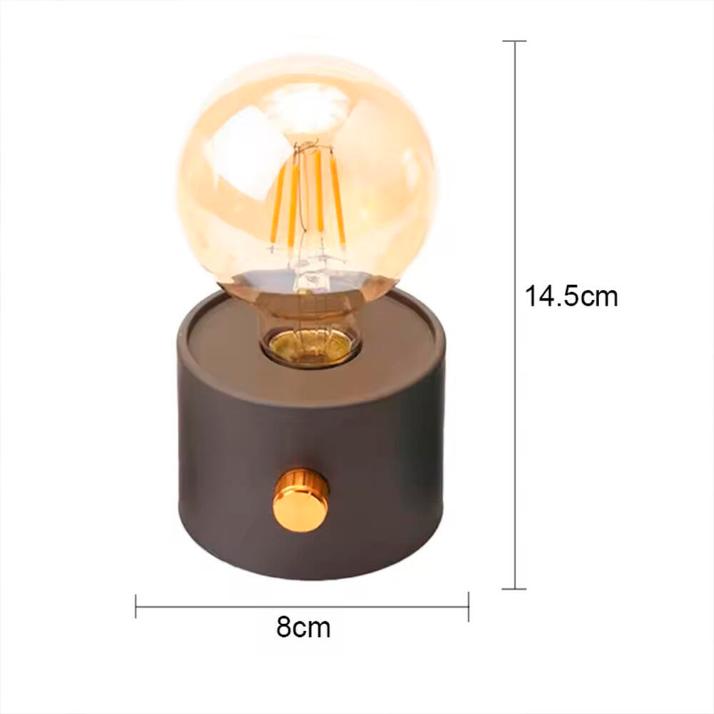 Lámpara Mesita Vintage Retro - Lámpara LED Filamento Regulable Inalámbrica