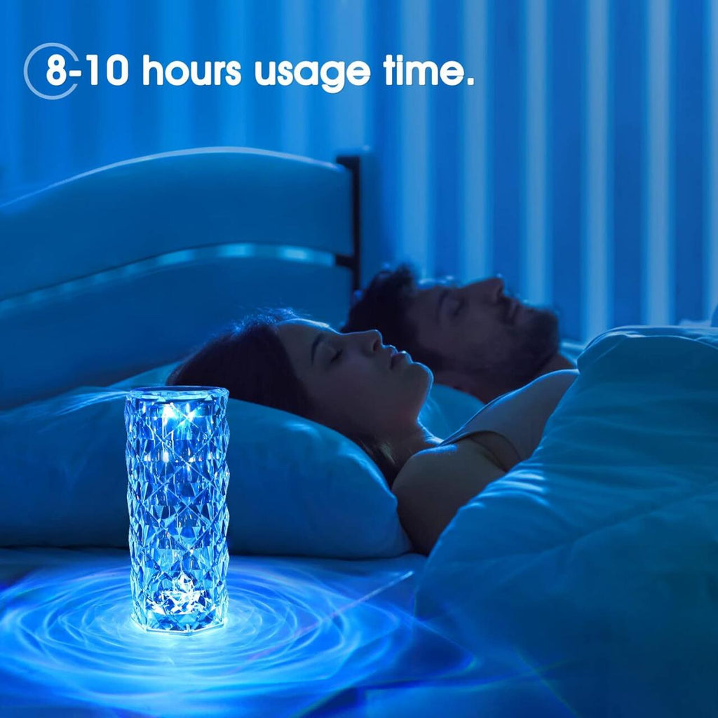 Lámpara Cristal LED Táctil RGB - Mesa 16 Colores con Mando